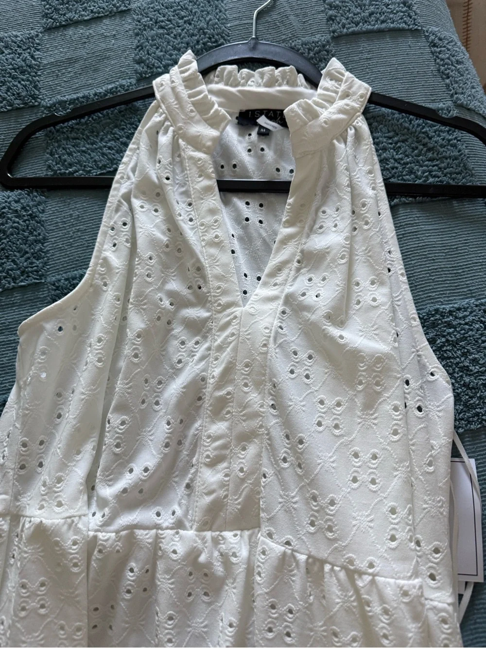 NWT 1.State beach Women's Eyelet cover up dress - New Ivory White - Picture 4 of 10
